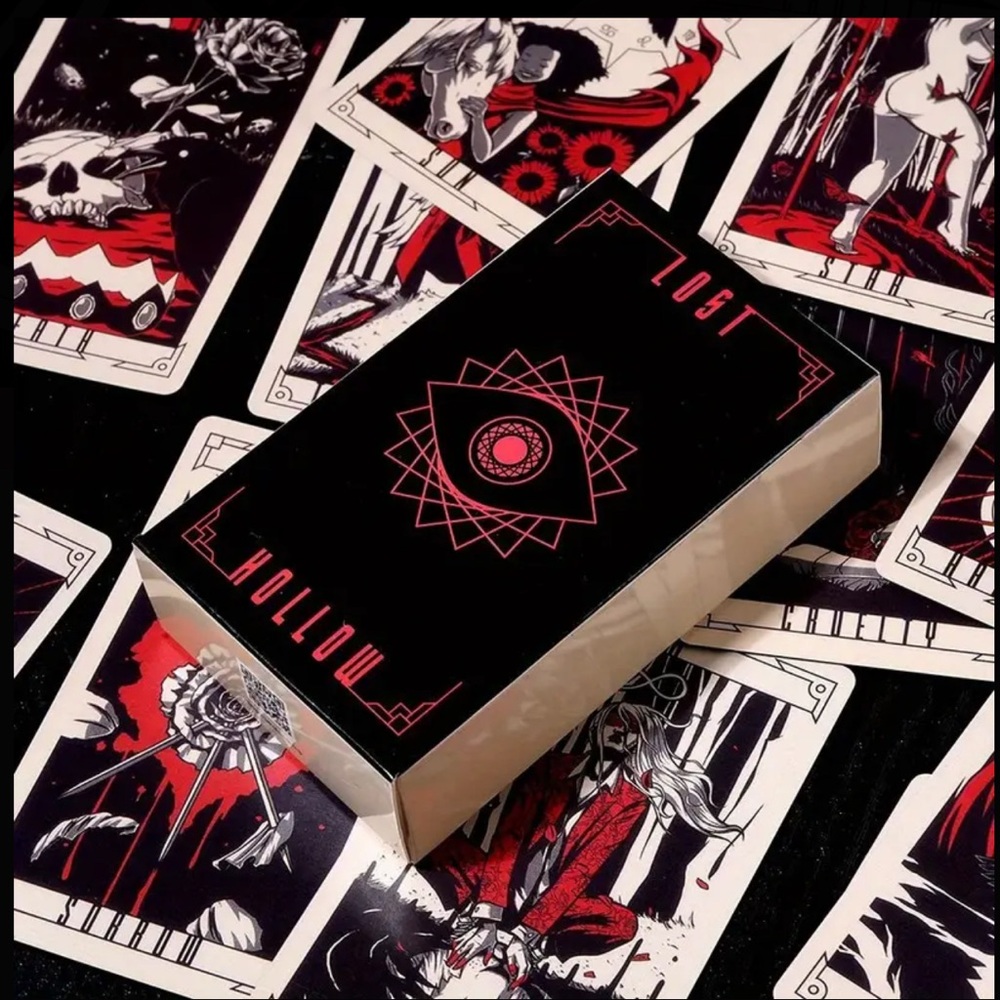 Black and Red Tarot Card Deck